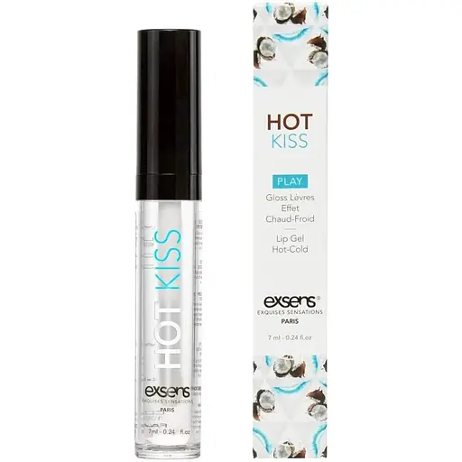 Стимулюючий блиск для губ Exsens Coconut Hot Kiss 7 мл зігріває та охолоджує