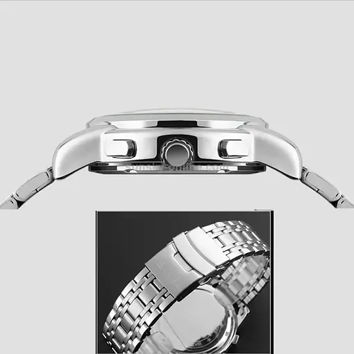 Наручные классические часы Skmei 9121 серебристые - фото 5