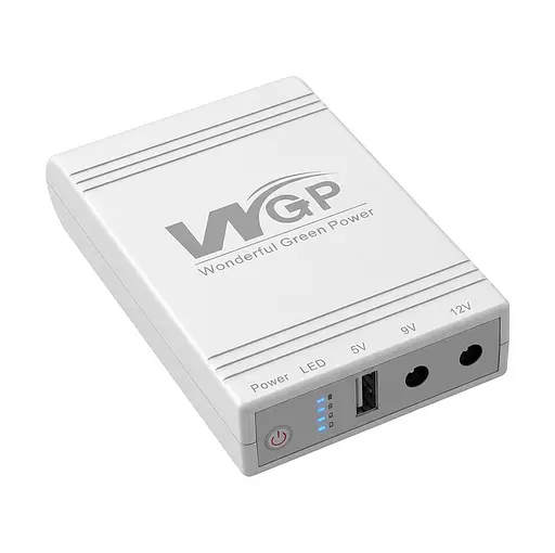 Комплект Mini UPS с блоком питания: источник бесперебойного питания Mini UPS WGP UPS103A White 10400mAh 5V/9V/12V, Li-ion 4*2.6Ah, для роутера и оптического терминала и блок питания SPF-1202B 12V/2A (24W) (42-00262) - фото 4