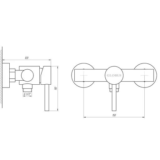 Смеситель для душа Globus Lux ALPEN SBT1-105 - фото 4