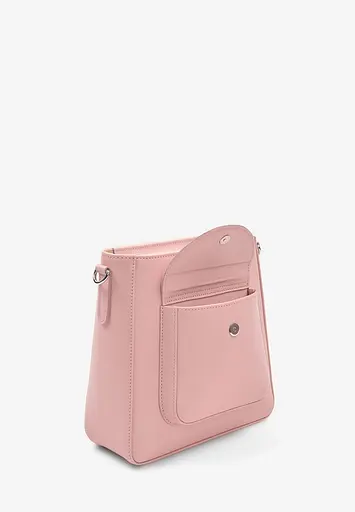 Жіноча шкіряна сумка Stella рожева - фото 5