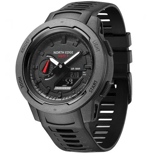 Мужские наручные тактические часы North Edge Profi Mars3 (Черный) - фото 2