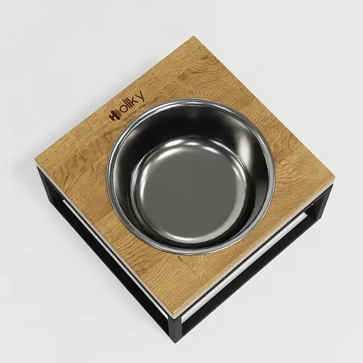 Hollky Base Solo M — миска на підставці для котів і середніх собак (1 × 0,8 л) - фото 7