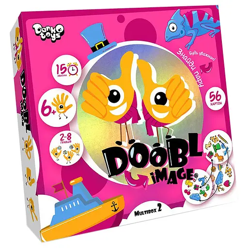Настільна карткова гра "Doobl Image" Danko Toys DBI-01 велика, укр Multibox 2 - фото 1