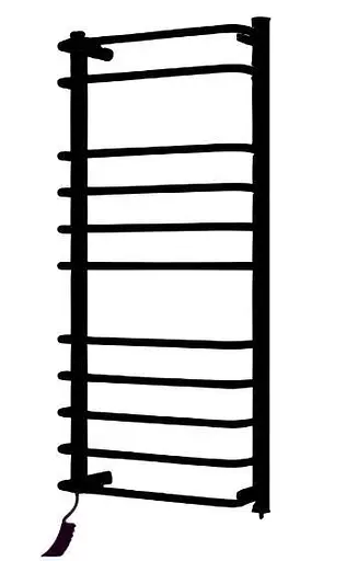 Рушникосушка електрична Heizung EU 11/55 1160x550 мм ліва з терморегулятором Чорний 30412 - фото 1