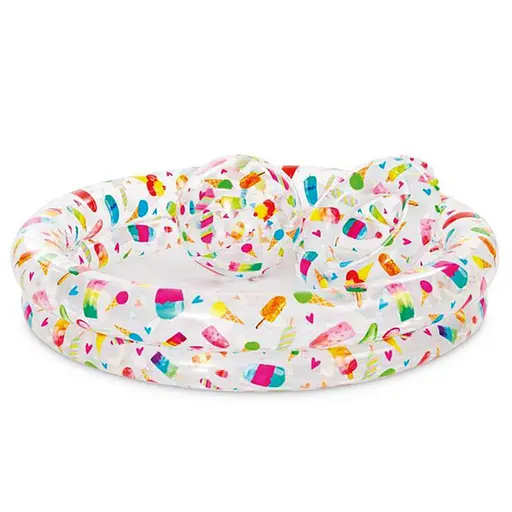 Дитячий надувний басейн Солодощі Intex 59460-2 коло, м'ячик - фото 1