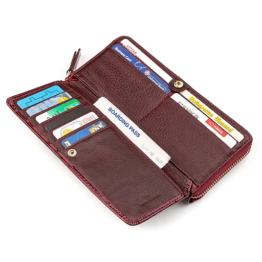 Кожаный женский кошелек (S7001A) ST Leather 20х9.5х3 см acs0015539 - фото 3