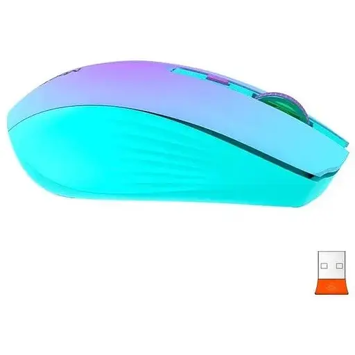 Компьютерная мышь Mееtion BTM002 RGB 1000-1200-1600 dpi 6 кнопок USB 2.4G беспроводная игровая фиолетовая - фото 3