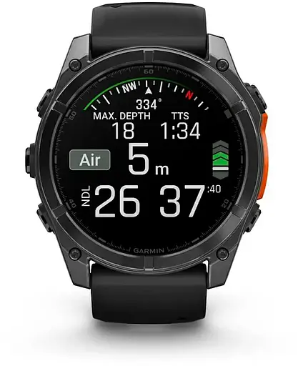 Смарт-годинник Garmin Fenix 8 51mm AMOLED Slate Gray with Black Silicone Band (010-02905-00) - фото 7