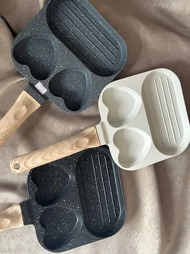 Сковорода порционная 3 секции фигурная сковорода Белый - фото 5