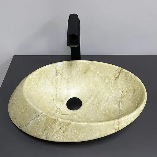 Умивальник VBI Rotello beige onyx matt накладний VBI-017103 - фото 3