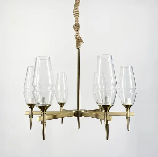 Підвісна люстра Lita із видовженими плафонами Line.F Кількість ламп 8 - фото 4