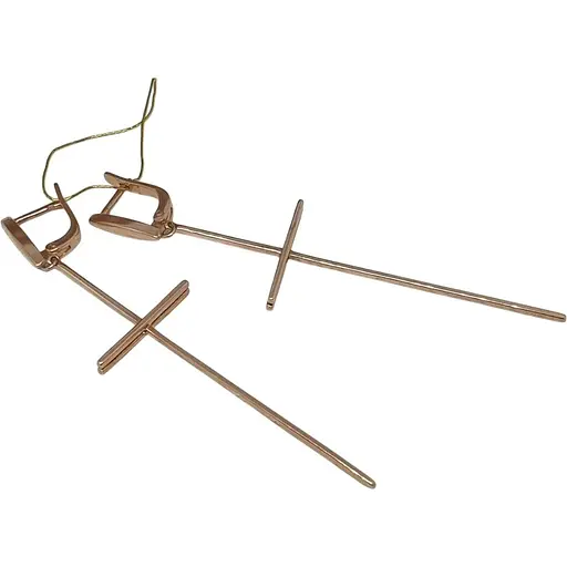 Золоті сережки Платон Хрестики. 1С283/00Б