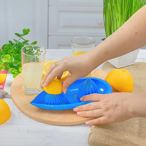 Соковыжималка ручная для цитрусовых и терка для овощей, Kitchette Синий 85166 - фото 6