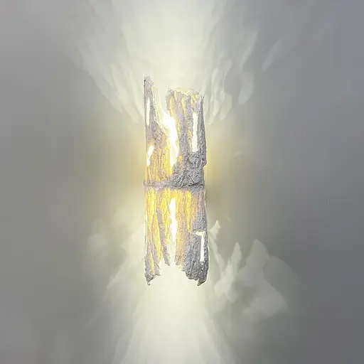 Оригінальне бра у вигляді кори дерева білого кольору 34х10 см Арт. WS051/2 WT Line F - фото 6