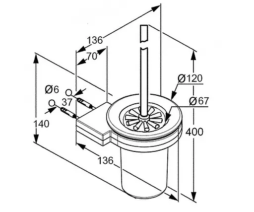 Ершик для туалета Kludi A-XES 4897405 - фото 2