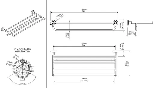 Тримач для рушника Sonia Contract-hospitality 117024 Хром - фото 4