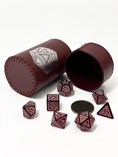 Настільна гра Планета Ігор Чаша для кубиків D20 (бургунді) (Dice cup D20 burgundy) (pi-dc006) - фото 7
