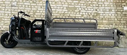 Грузовой электроскутер-самосвал трехколесный CROSSER Cargo 18" (1500W, 72V, 58Ah) Серый - фото 3