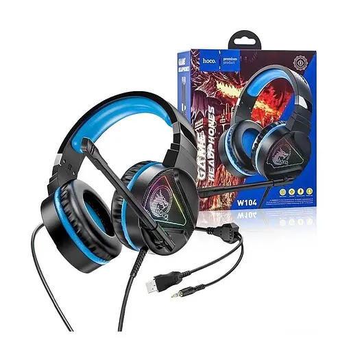 Игровые Наушники Hoco W104 Drift Синий - фото 3