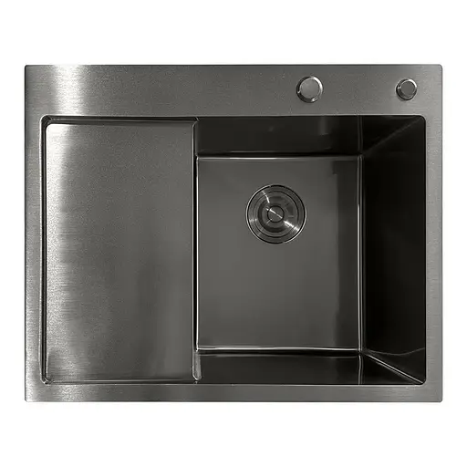 Кухонна мийка з нержавіючої сталі Mixxus MH6350R Nano-Black MI7047, Графит - фото 1