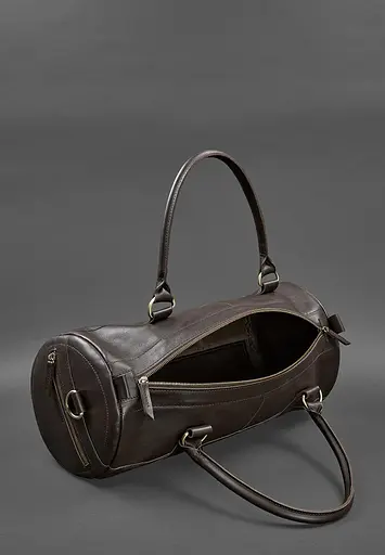 Шкіряна сумка Harper темно-коричнева краст - фото 4