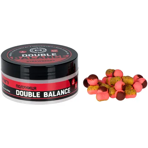 Бойли Brain Double Balance Strawberry (полуниця) 8+6х10 mm