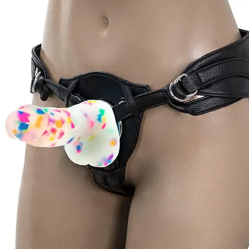 Фалоімітатор з конфетті Addiction - PARTY MARTY 7.5″ - FROST & CONFETTI, 19 см, силікон - фото 7