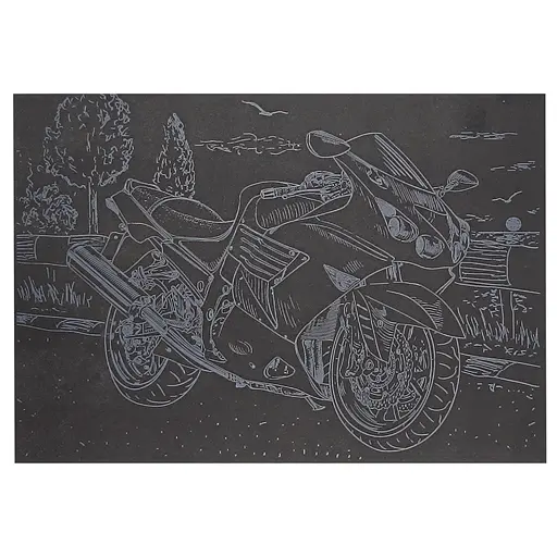 Гравюра А5 "Мотоцикл-3" Danko Toys ГрА5с-19 эконом вариант в пакете 21 х 14,8 см - фото 1