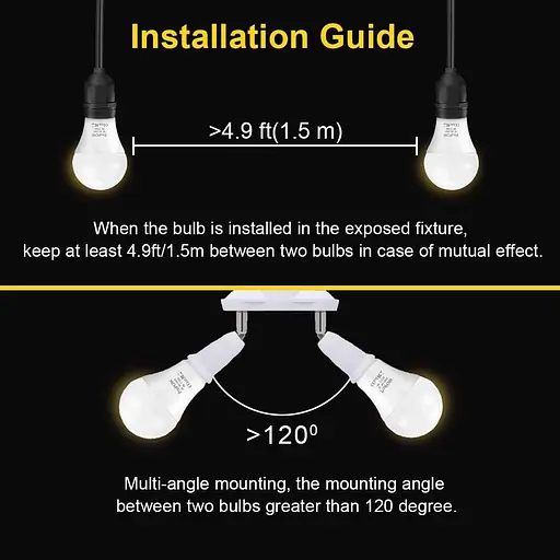 Лампа ProPOW від заходу сонця до світанку, 9 Вт (еквівалент 60 Вт) Світлодіодні лампи A19, інтелектуальне автоматичне включення - фото 2