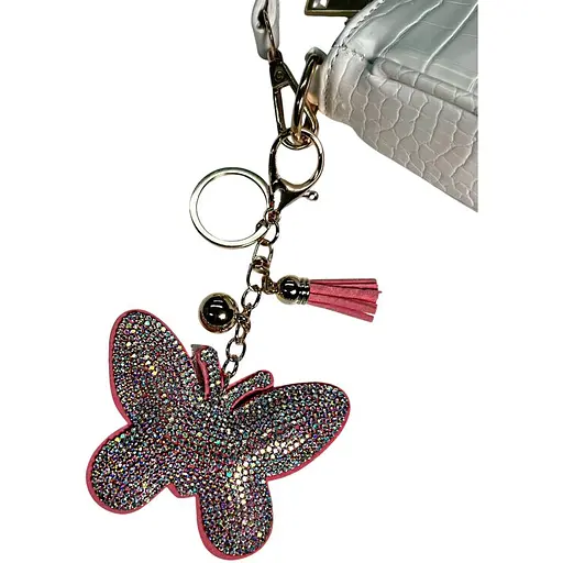 Брелок со стразами Бабочка 8.5 см (в ассортименте)