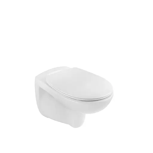 Унитаз подвесной Kroner Oker WHI533536 RIMLESS безободковый с сиденьем (KO533536WHIR), Белый - фото 1