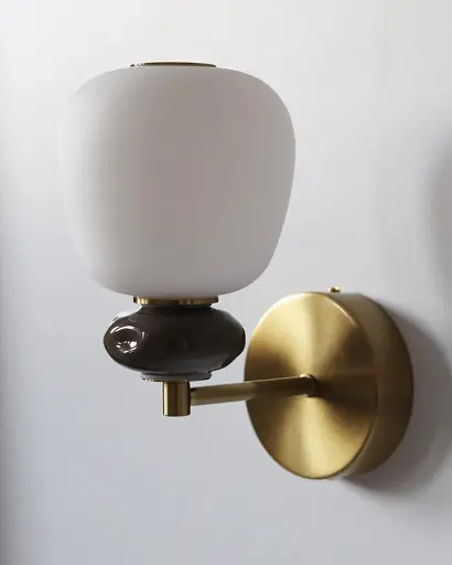 Бра, настенный светильник Nowodvorski 11703 Ceramic LED 1x8W 3000K 650Lm IP20 латунный - фото 3