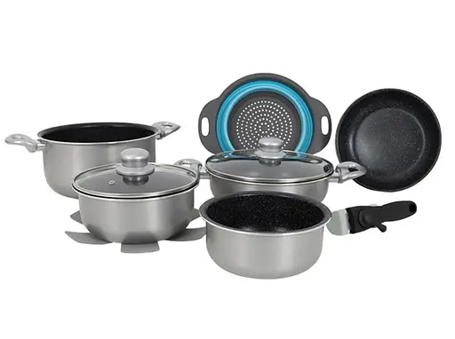 Набір посуду Gimex Cookware Set induction 9 предметів Silver (6977226) - фото 1