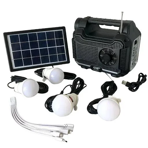 Зарядна станція NNS NS-S56LS + сонячна панель + 4 лампи + ліхтар - фото 2