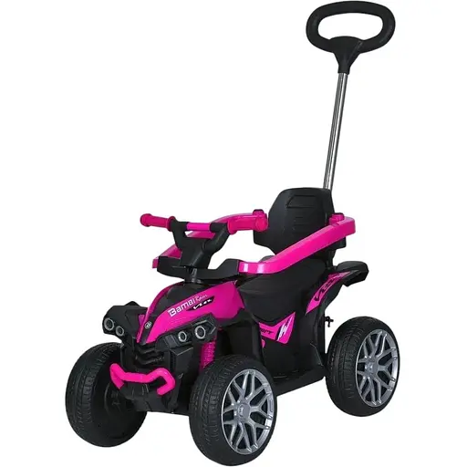 Каталка-толокар 3 в 1 Bambi Racer M 5782EBLR-9 рожевий квадроцикл з музикою, світлом, Bluetooth, MP3, USB і TF
