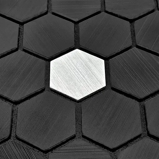 Самоклеюча алюмінієва плитка 300x300x3 мм Чорна мозаїка SW-00001929 - фото 5