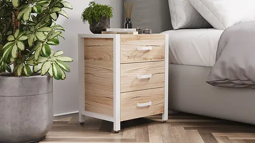 Тумба универсальная Ferrum-decor Вивьен 3 50x41x40 белый ДСП Дуб Сан-Марино 16мм (FRD-104192) - фото 5