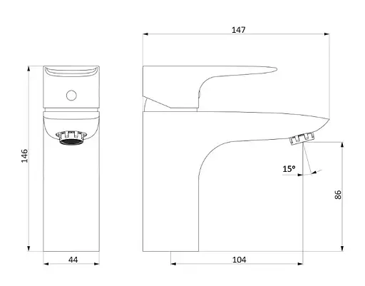 Змішувач для раковини DAMIXA Origin Evo (780210000) - фото 6