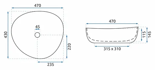 Умивальник Rea Andrea накладний білий REA-U6333, Білий - фото 6