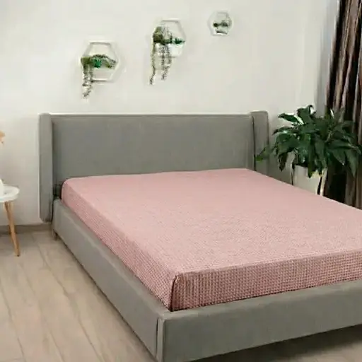 Простирадло Бамбук Пудрово-рожеве м'яке завдовжки 2,00 × 2,30 м для двоспального різання - фото 1