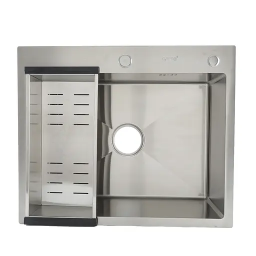 Кухонная мойка Gappo GS6050 накладная 600x500 мм, нержавеющая сталь, Нержавеющая сталь - фото 2