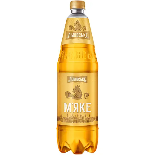 Пиво Львівське М'яке світле 4.2% 0.9 л - фото 1