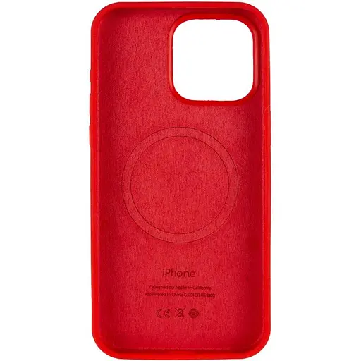 Чехол Silicone Case AA Logo with MagSafe для Apple iPhone 12 Pro Max 6.7 Красный/Red - фото 3