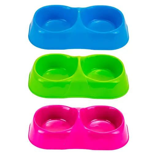 Миска двойная для корма и воды MPS Maya Double M Miz Col. 26x15x8 см  - фото 2