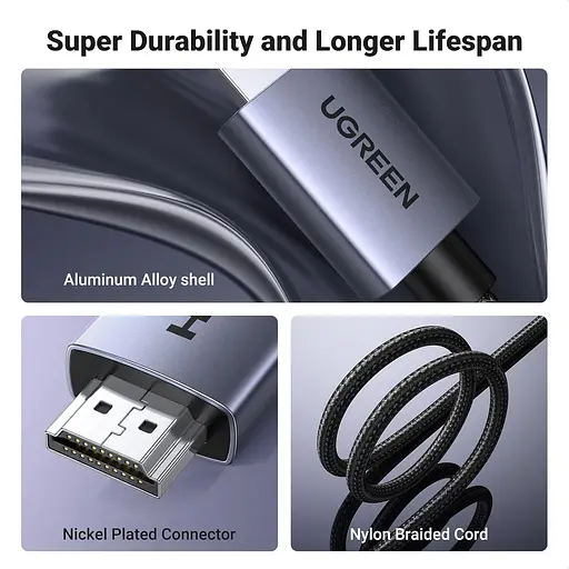 Кабель UGREEN HDMI 4K Cable 3m - фото 9