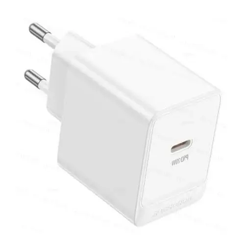 Мережевий зарядний пристрій Borofone BAS13A "Erudite", білий, 20 Вт, 1xType-C (PD3.0) - фото 1
