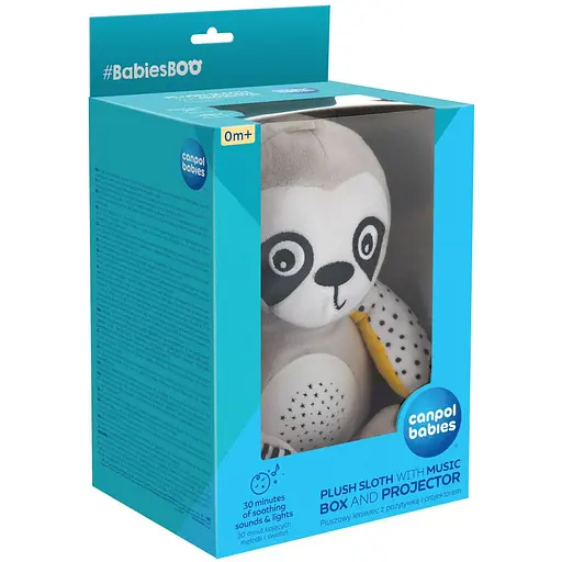 Плюшевая игрушка Canpol babies BabiesBoo Ленивец музыкальный с проектором (68/100) - фото 5
