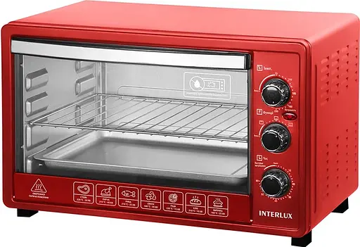 Духовка INTERLUX ILEO-0038R (38 л, красная) - фото 1