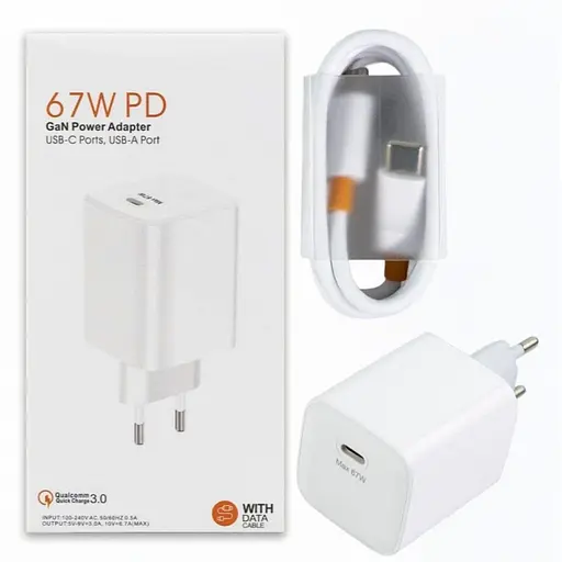 Зарядний пристрій 67W GaN 2 в 1 PD Type-C
